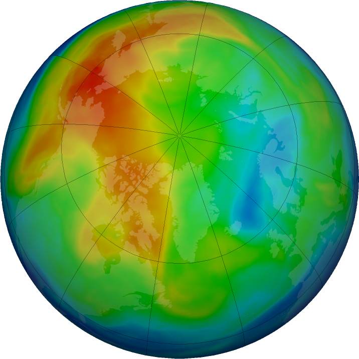 Arctic ozone map for 16 December 2018